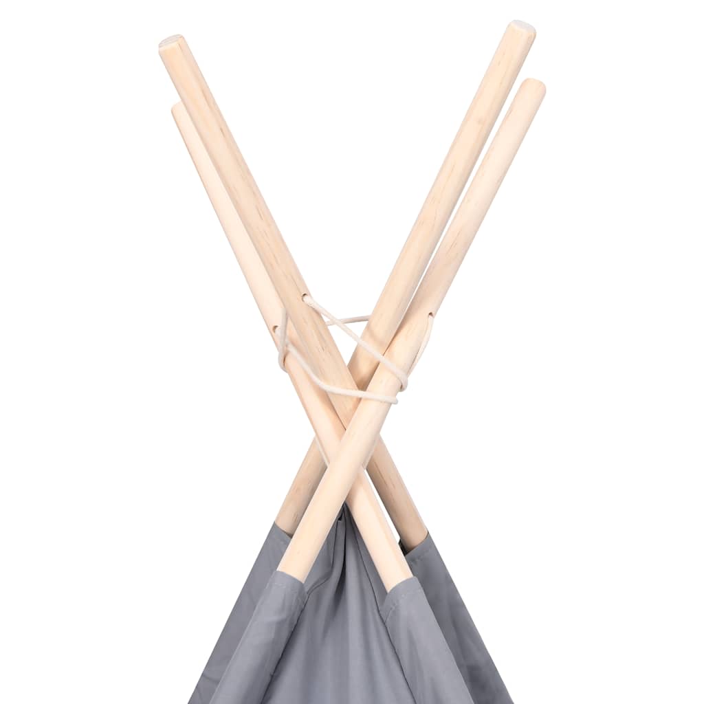 Dječji šator tipi od breskvine kore sivi 120 x 120 x 150 cm