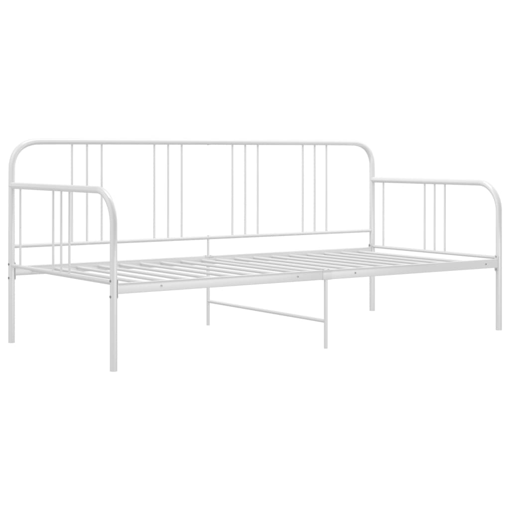 Okvir za krevet na razvlačenje bijeli metalni 90 x 200 cm