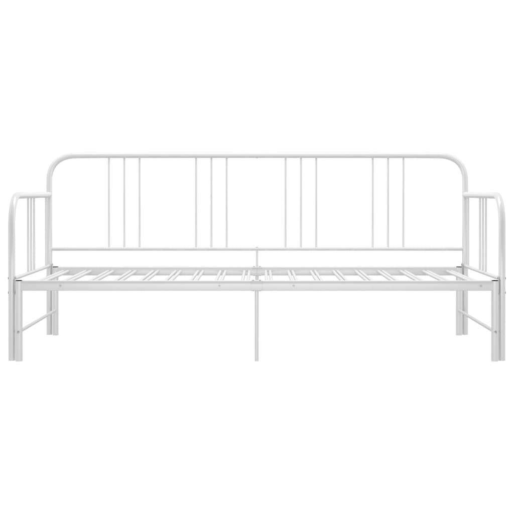 Okvir za krevet na razvlačenje bijeli metalni 90 x 200 cm