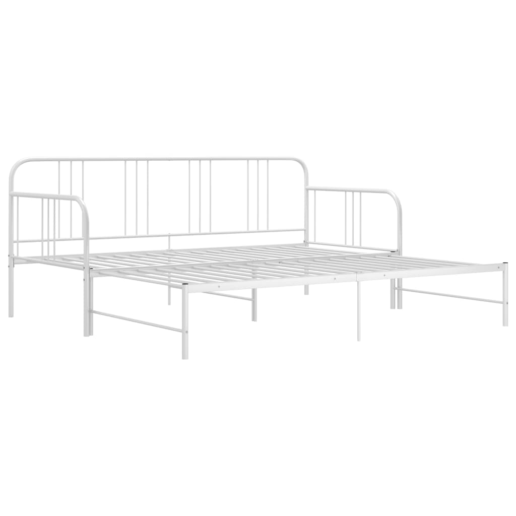 Okvir za krevet na razvlačenje bijeli metalni 90 x 200 cm