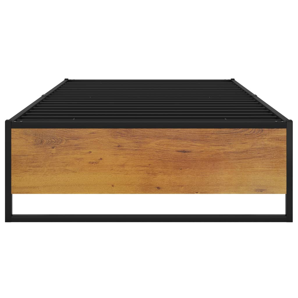 Okvir za krevet crni metalni 100 x 200 cm