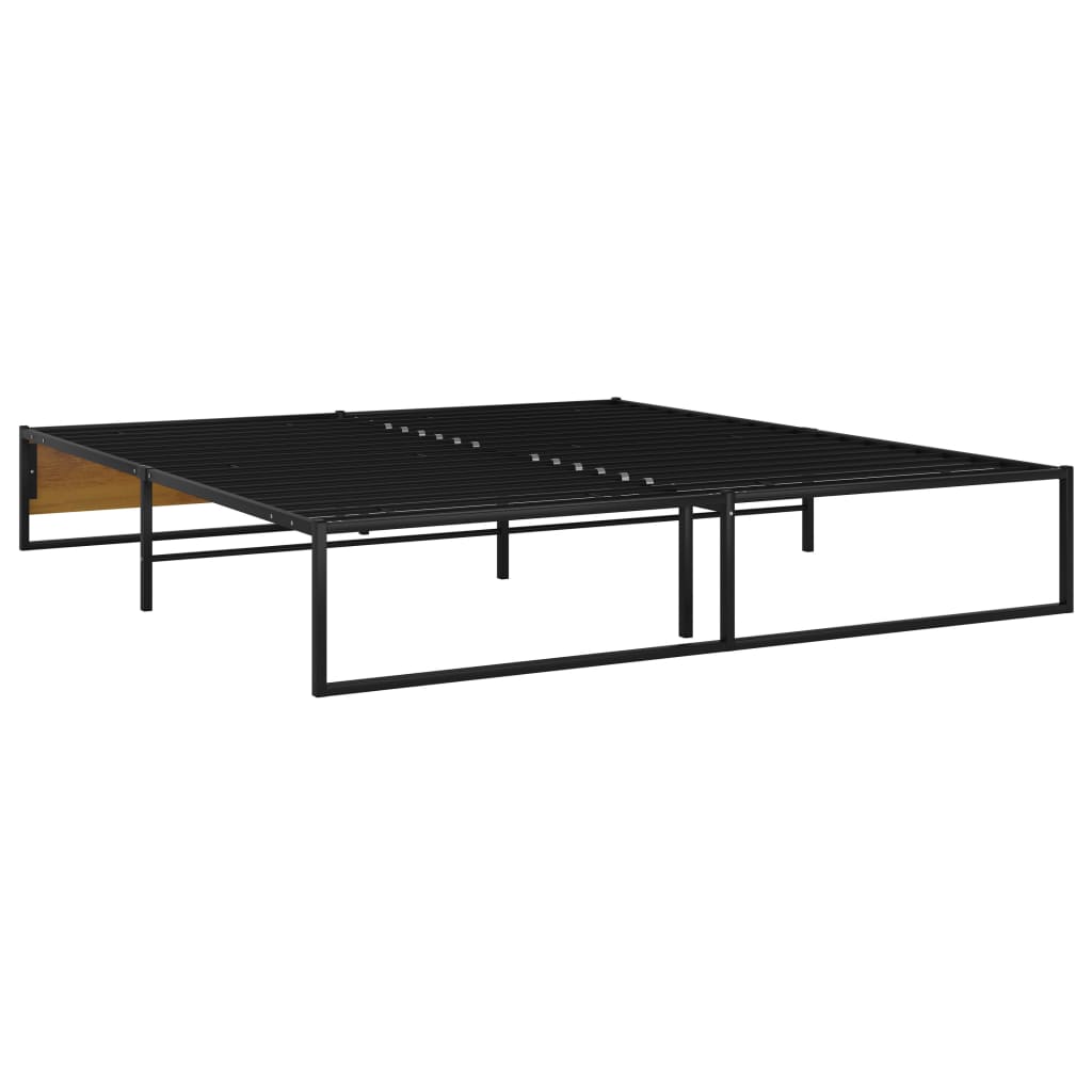 Okvir za krevet crni metalni 160 x 200 cm