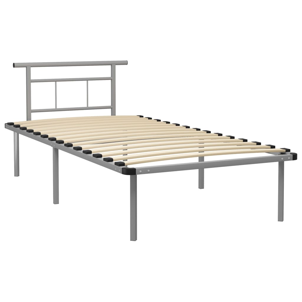 Okvir za krevet sivi metalni 100 x 200 cm