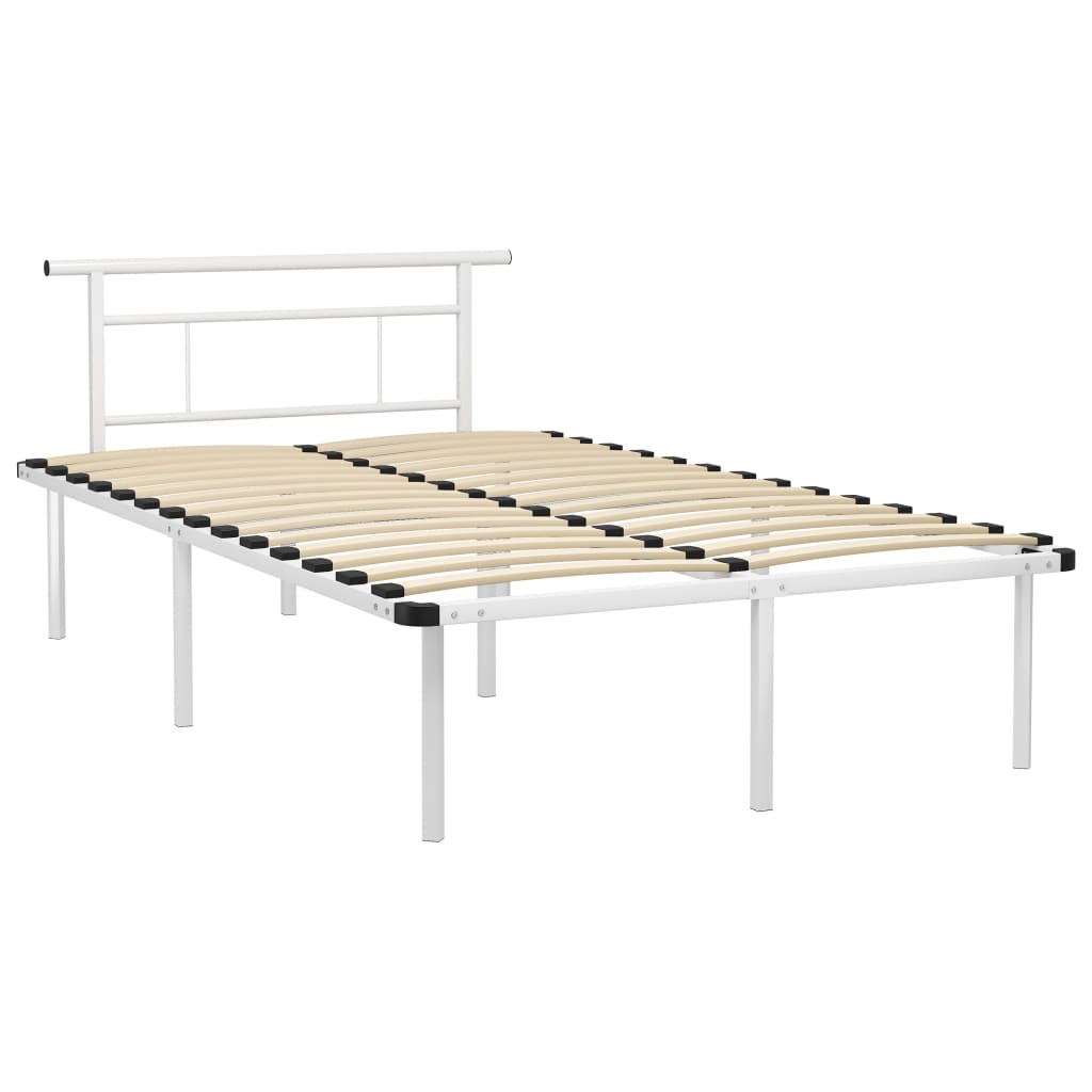 Okvir za krevet bijeli metalni 120 x 200 cm