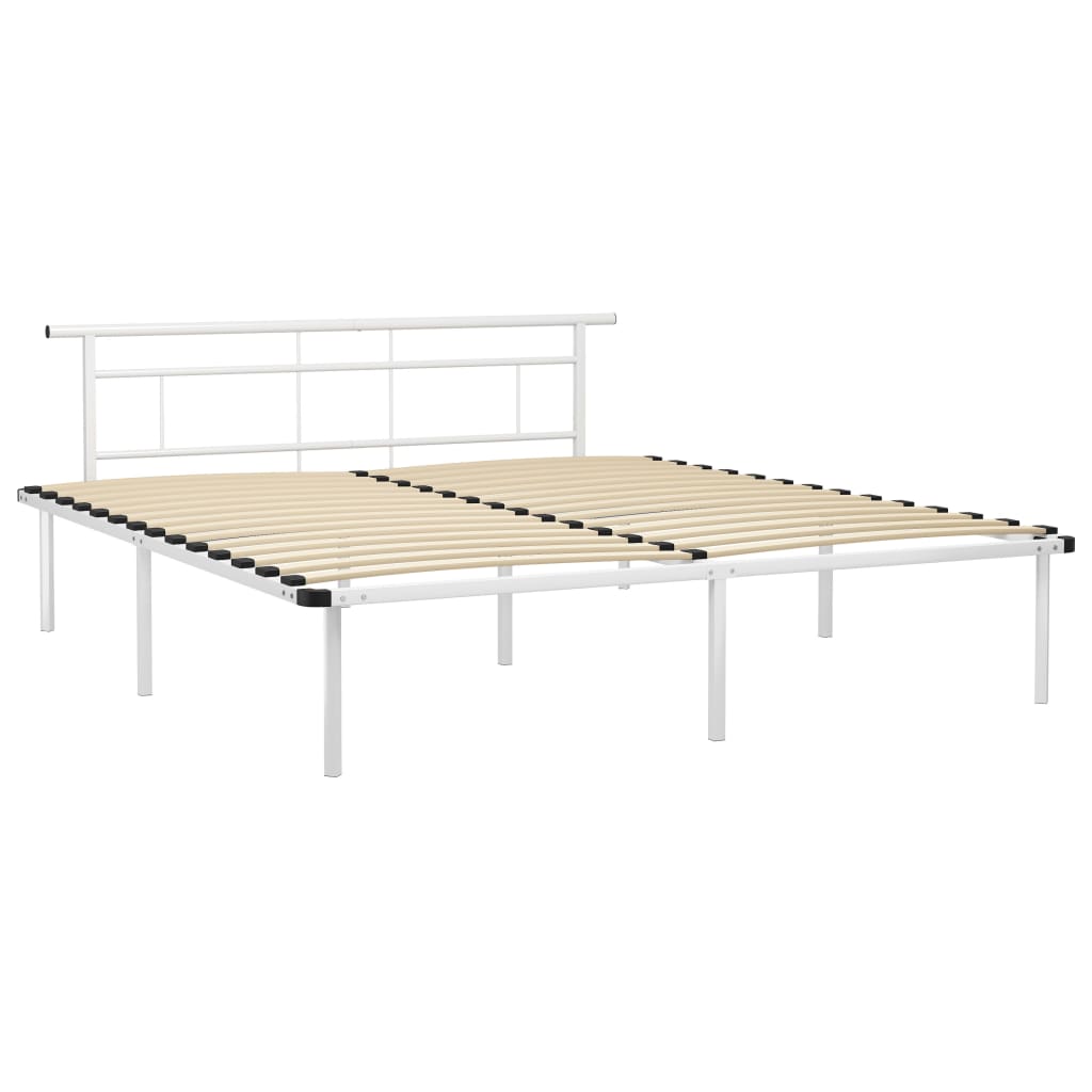 Okvir za krevet bijeli metalni 180 x 200 cm