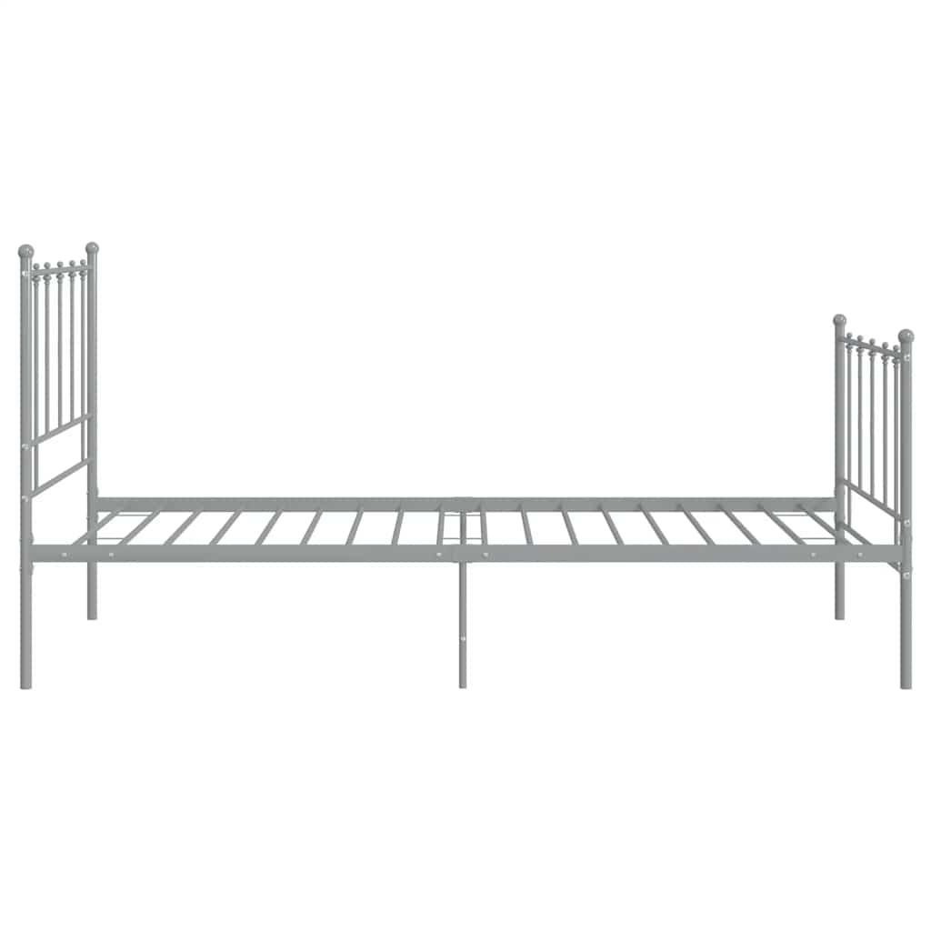 Okvir za krevet sivi metalni 100 x 200 cm