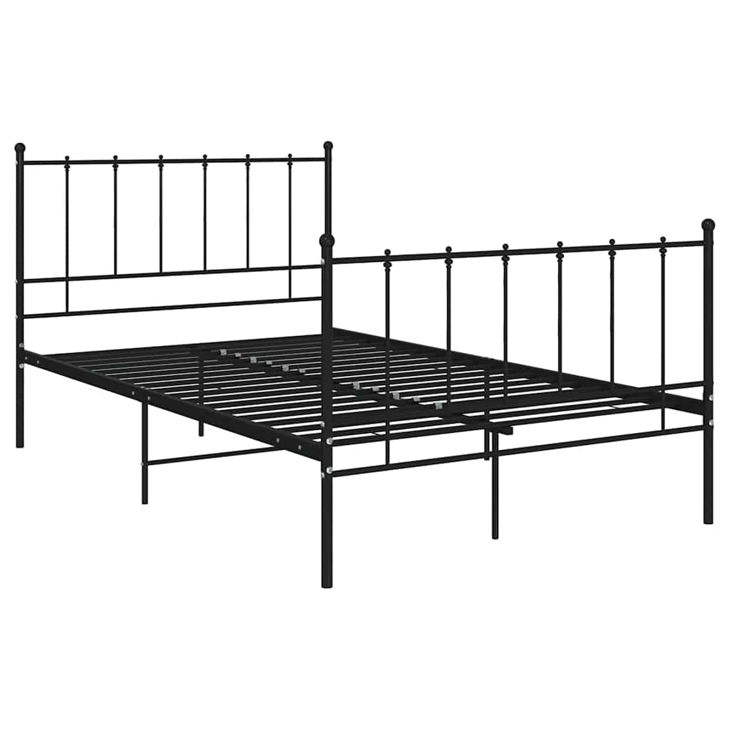 Okvir za krevet crni metalni 120 x 200 cm