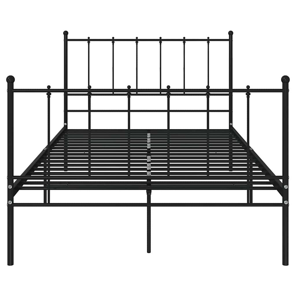 Okvir za krevet crni metalni 120 x 200 cm