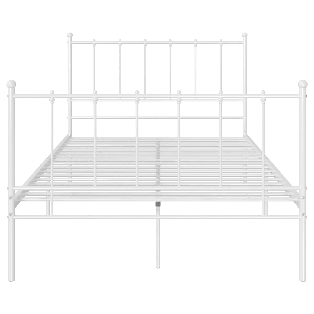 Okvir za krevet bijeli metalni 120 x 200 cm