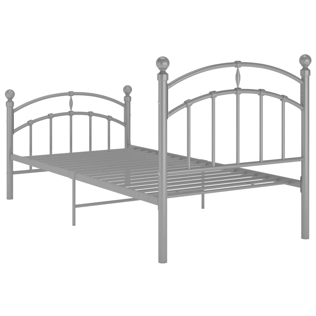 Okvir za krevet sivi metalni 90 x 200 cm