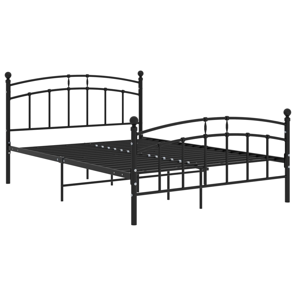 Okvir za krevet crni metalni 200 x 200 cm