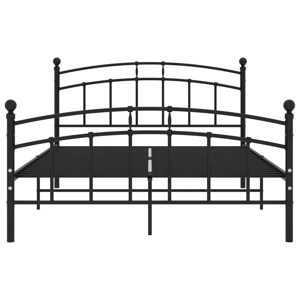 Okvir za krevet crni metalni 200 x 200 cm