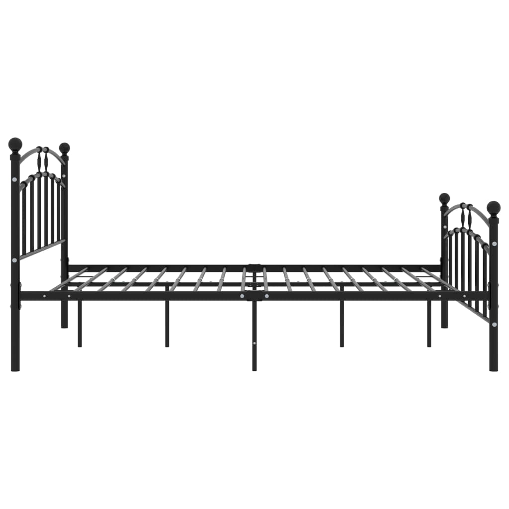Okvir za krevet crni metalni 200 x 200 cm