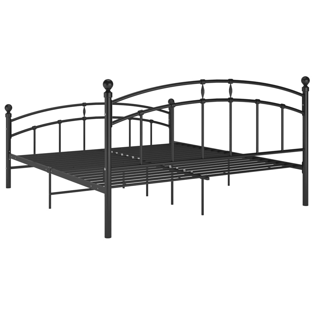Okvir za krevet crni metalni 200 x 200 cm
