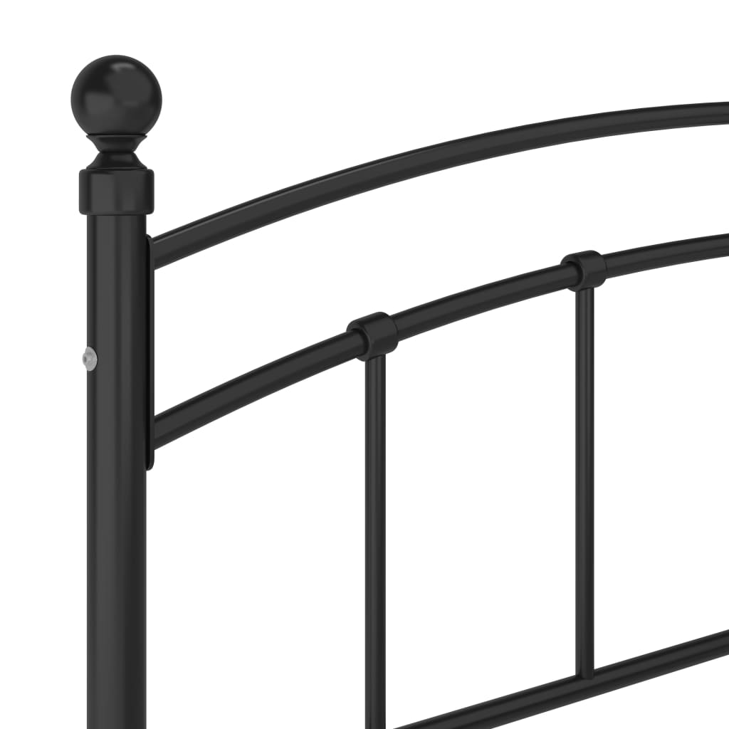 Okvir za krevet crni metalni 200 x 200 cm
