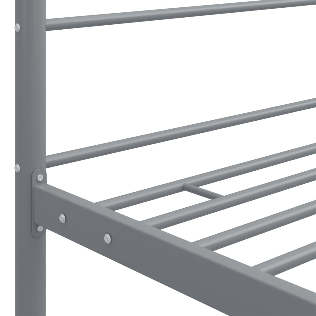 Okvir za krevet s nadstrešnicom sivi metalni 180 x 200 cm