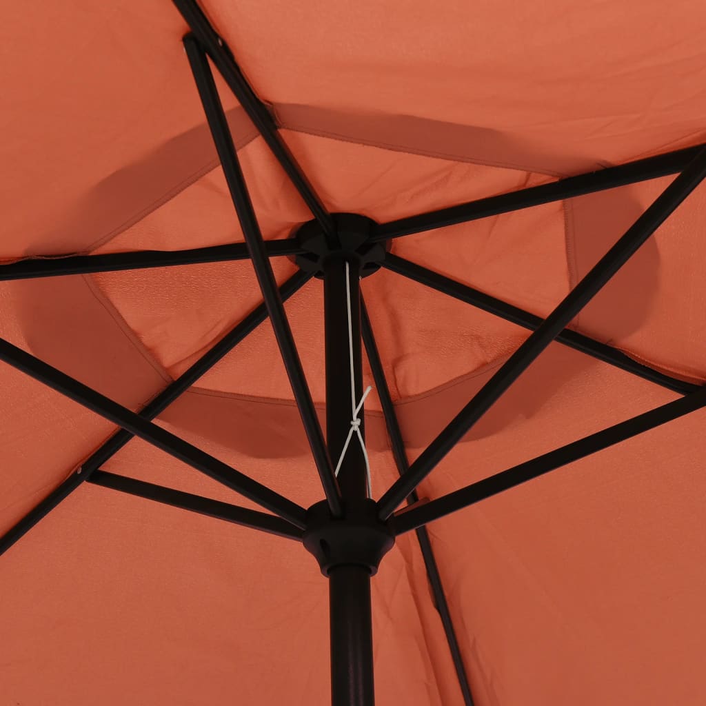 Vrtni suncobran s metalnim stupom 300 cm terakota