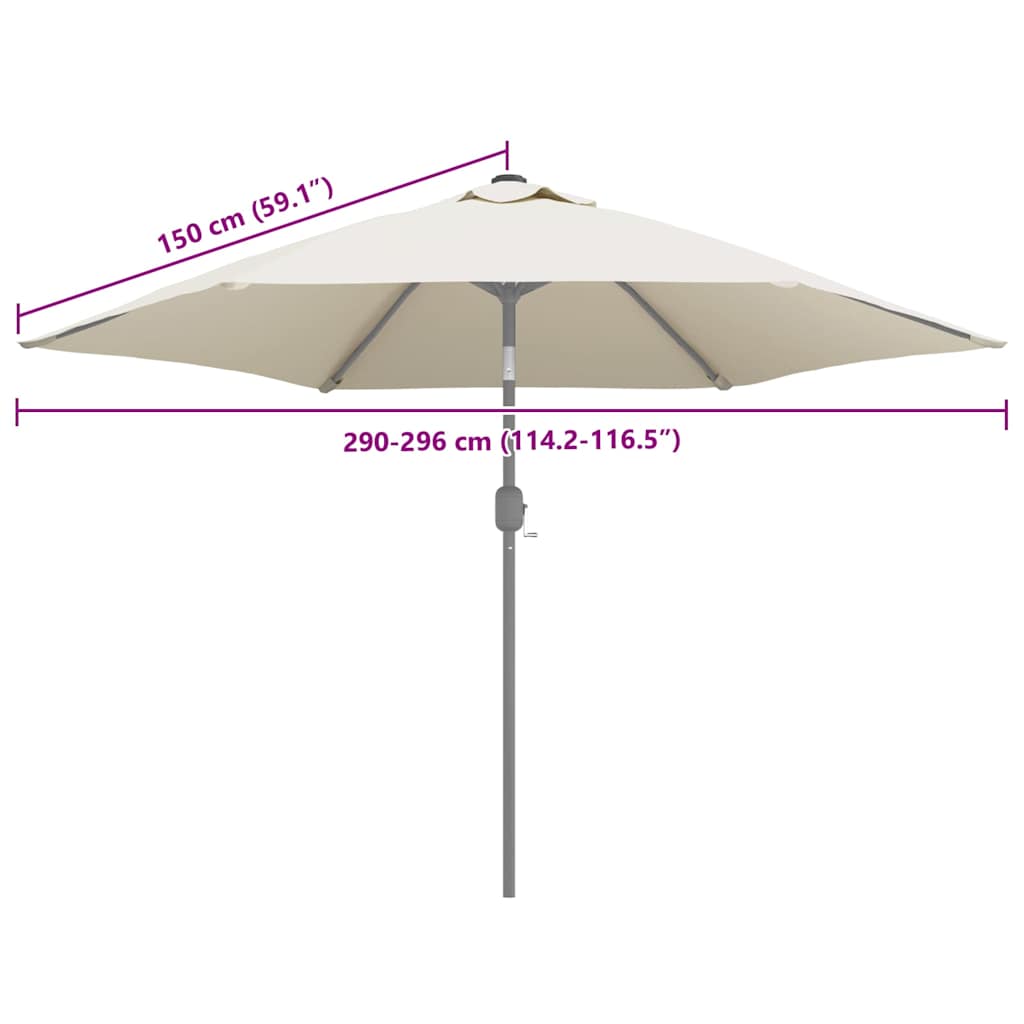 Zamjenska tkanina za vrtni suncobran pješčano bijela 300 cm