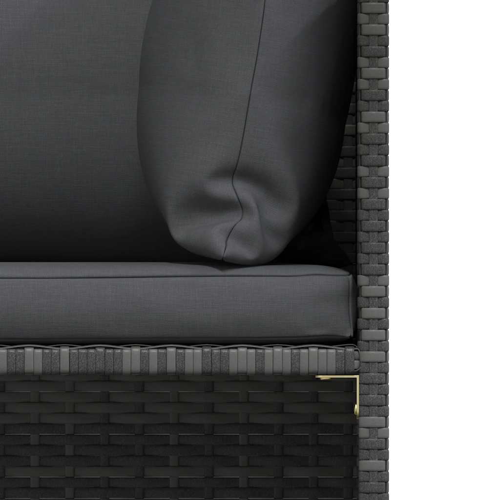 Modularna kutna sofa od poliratana s jastucima siva