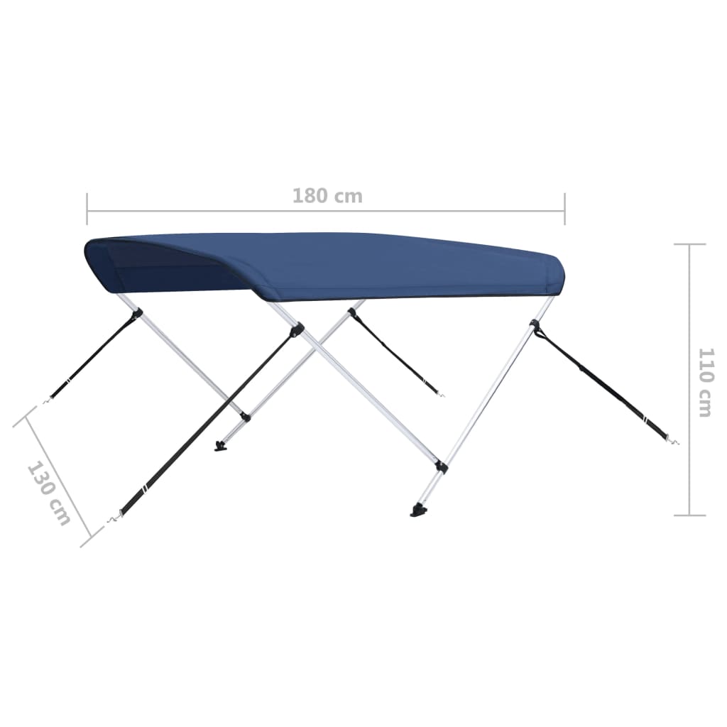 Tenda bimini s 2 luka modra 180 x 130 x 110 cm