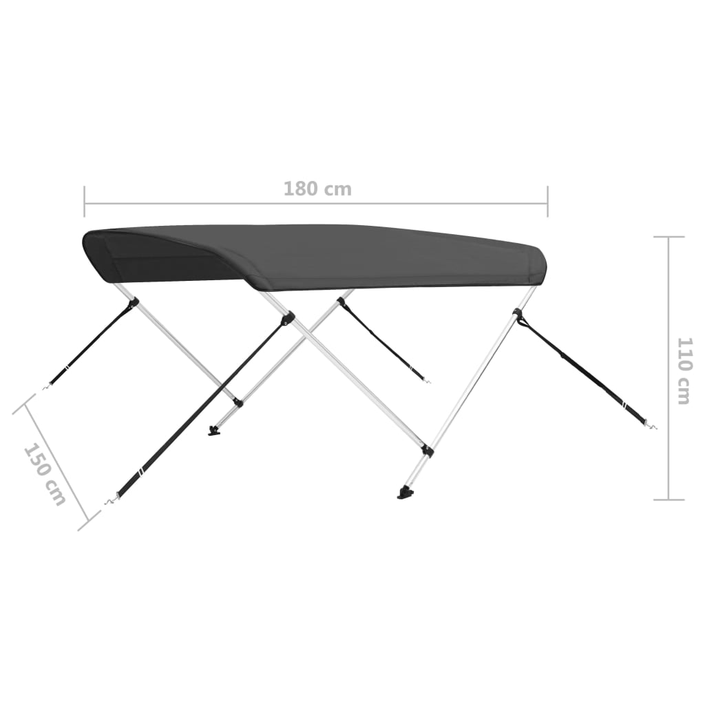 Tenda bimini s 2 luka antracit 180 x 150 x 110 cm