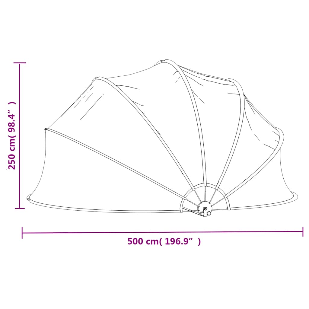 Bazenska kupola 500 x 250 cm