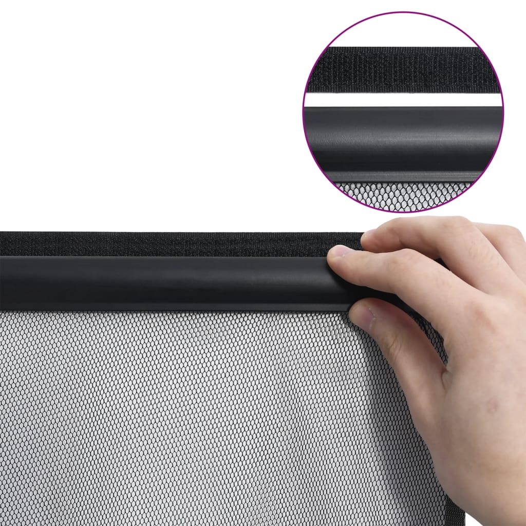 Zastor protiv insekata s 5-dijelnom mrežom crni 120 x 240 cm