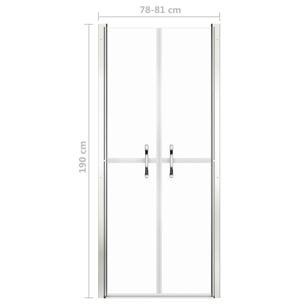 Vrata za tuš-kabinu prozirna ESG 81 x 190 cm