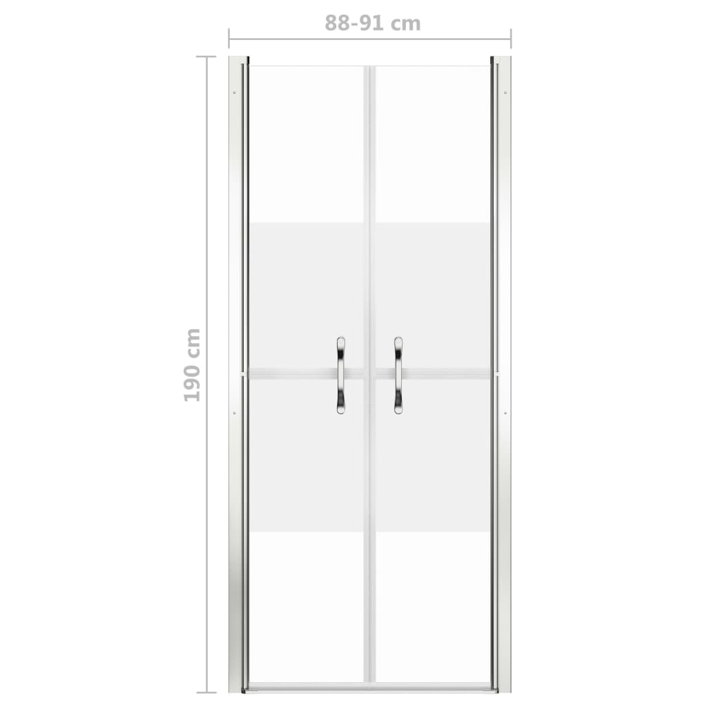 Vrata za tuš-kabinu napola matirana ESG 91 x 190 cm