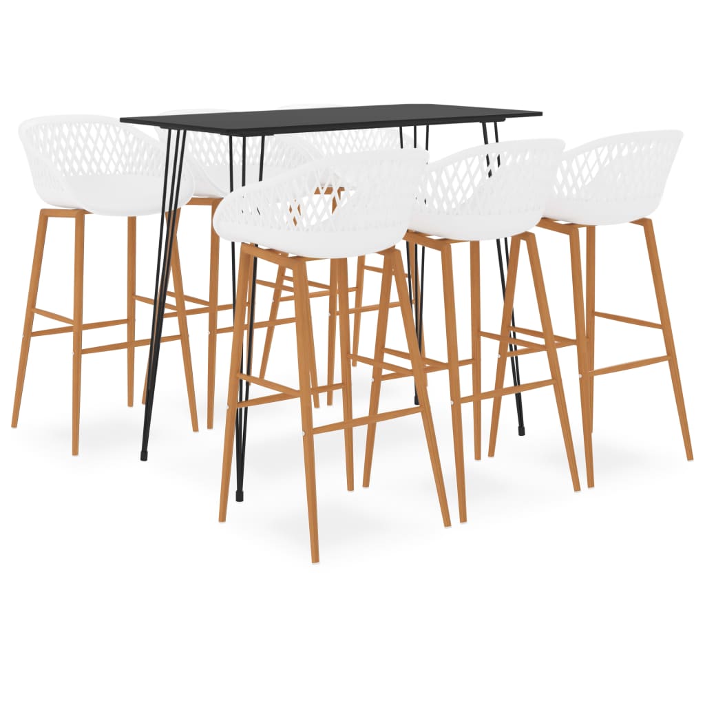 7-dijelni barski set crno-bijeli
