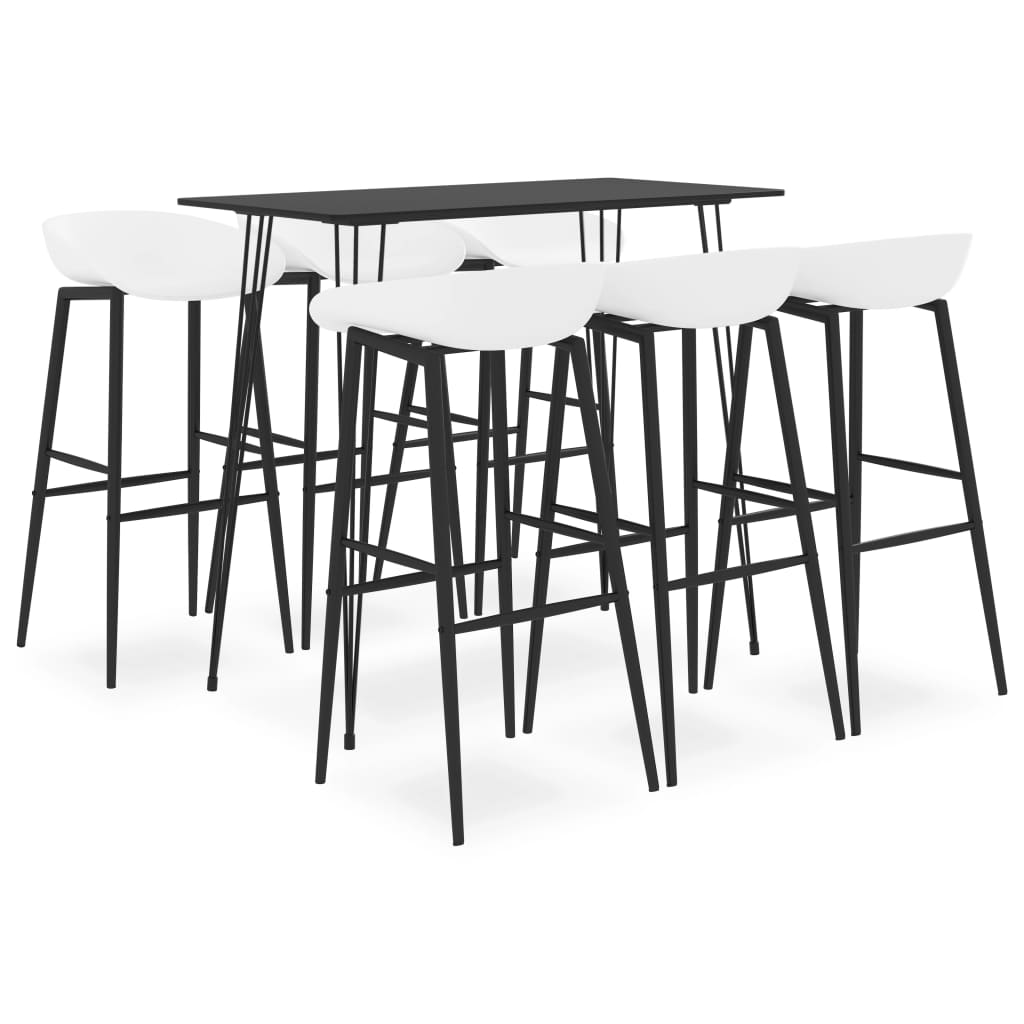 7-dijelni barski set crno-bijeli