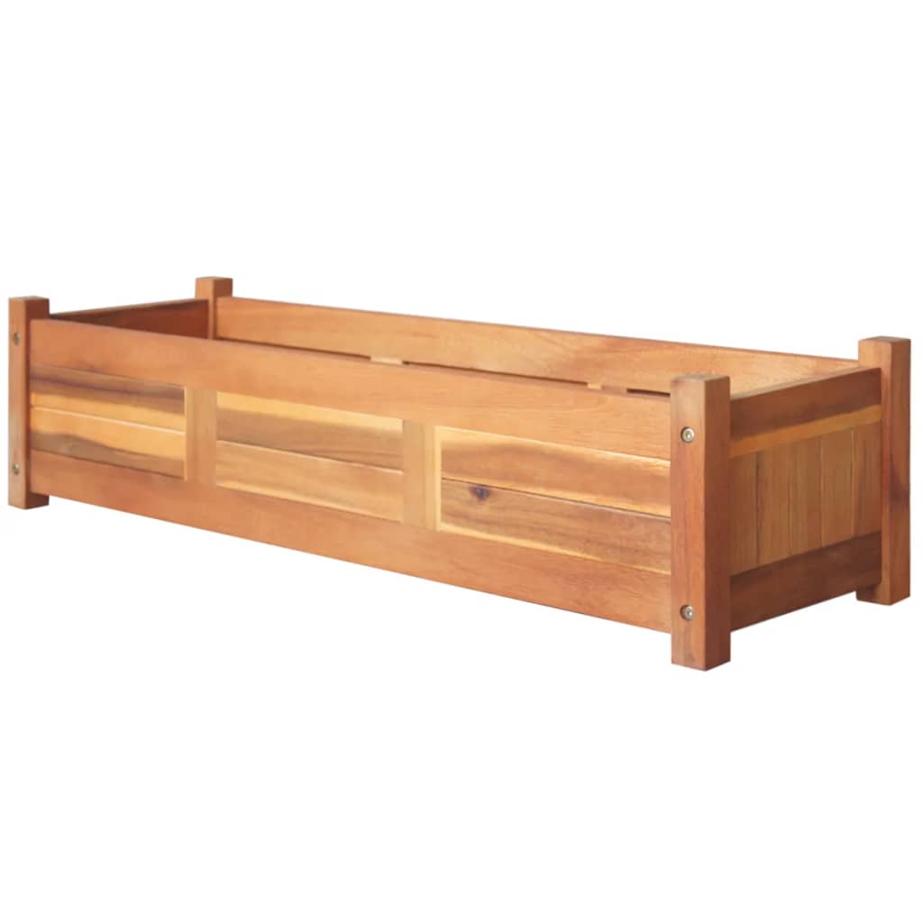 Povišene vrtne gredice 2 kom od drva bagrema 100 x 30 x 25 cm