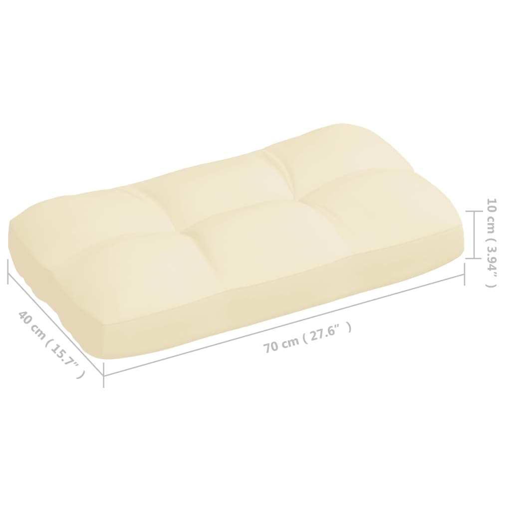 Jastuci za sofu od paleta 7 kom krem