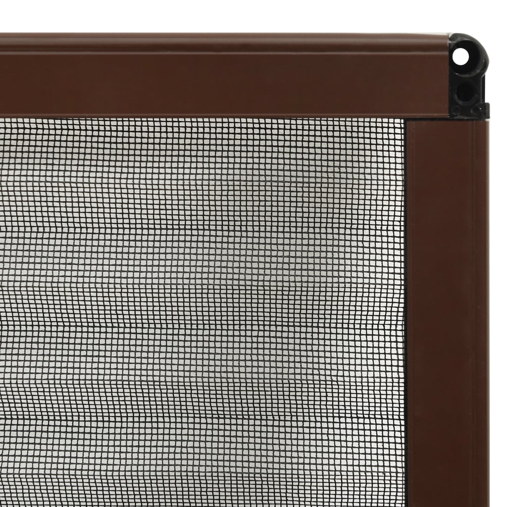 Zaslon protiv insekata za prozore aluminijski smeđi 80 x 100 cm