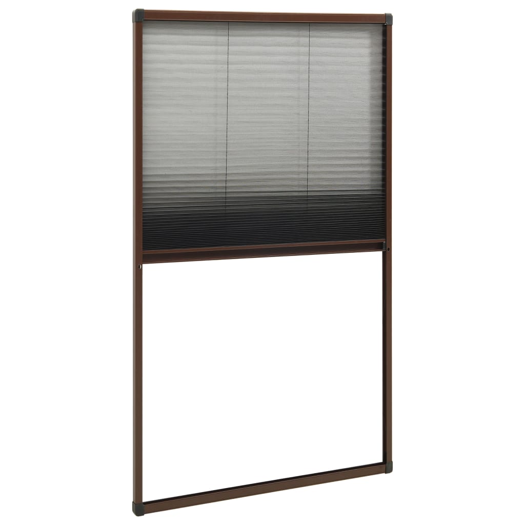Zaslon protiv insekata za prozore aluminijski smeđi 80 x 160 cm
