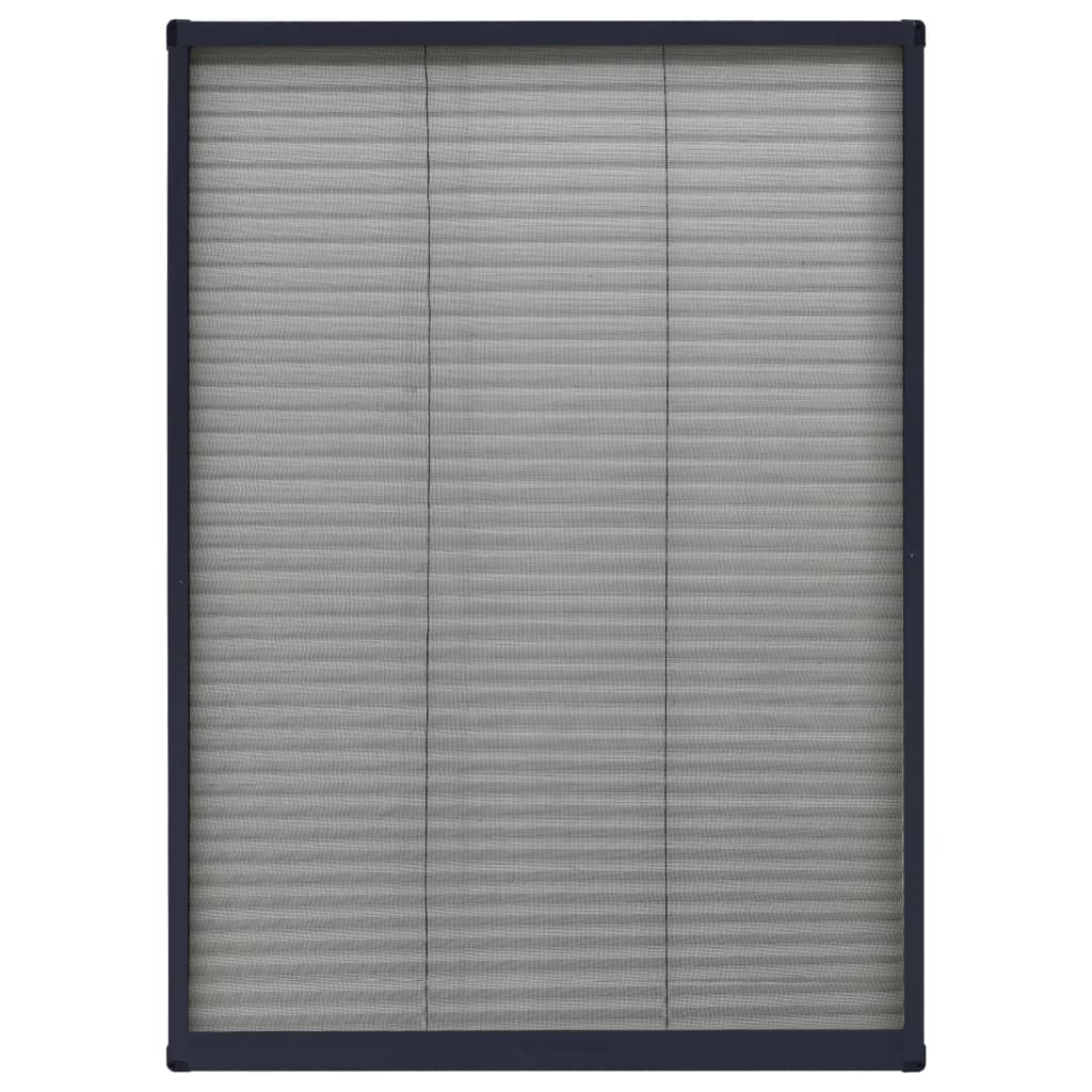 Zaslon protiv insekata za prozore antracit 80 x 120 cm aluminij