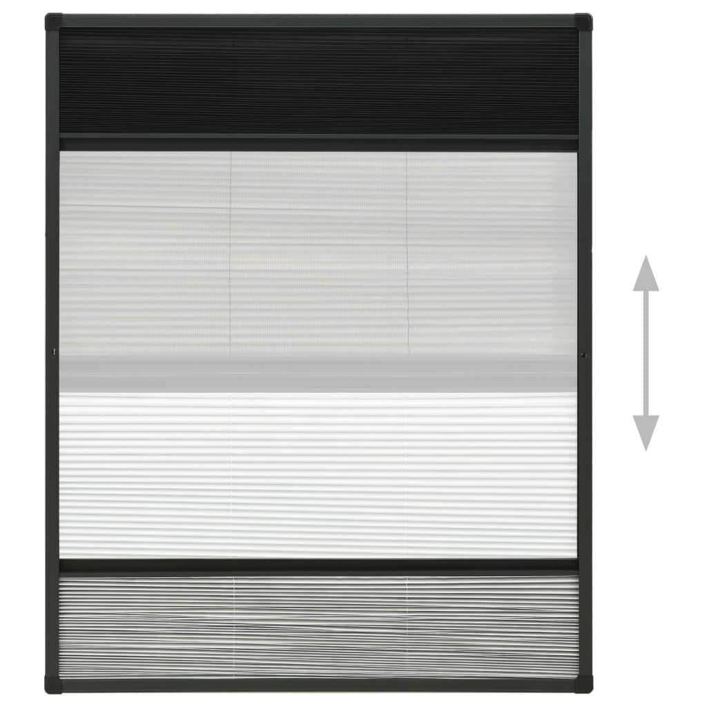 Nabrani zaslon protiv insekata za prozore aluminijski 80x100 cm