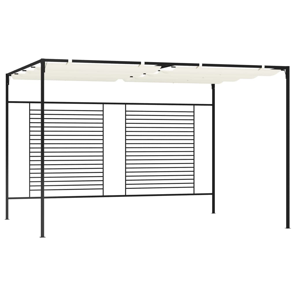 Sjenica s pomičnim krovom 3 x 4 x 2,3 m krem 180 g/m²
