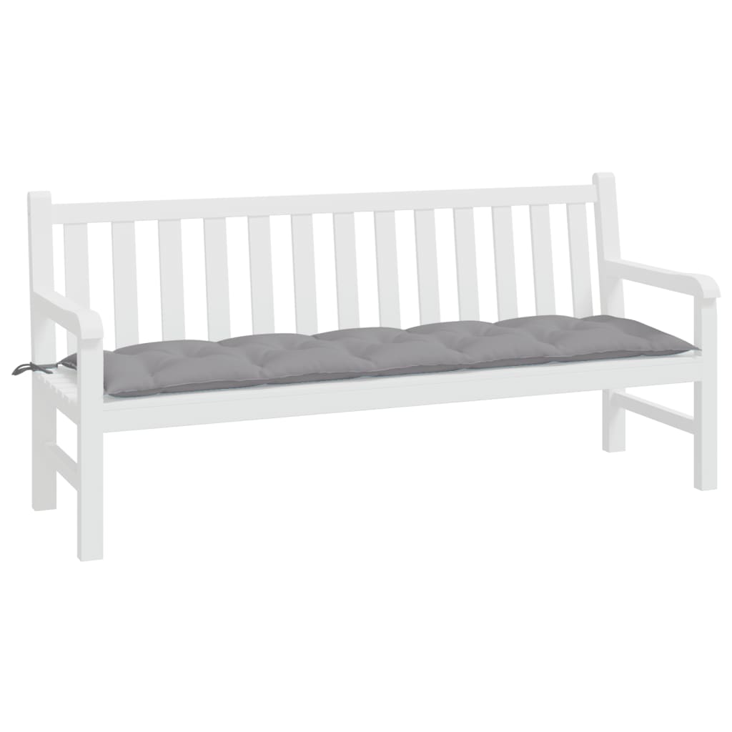 Jastuk za vrtnu klupu sivi 180 x 50 x 7 cm od tkanine Oxford