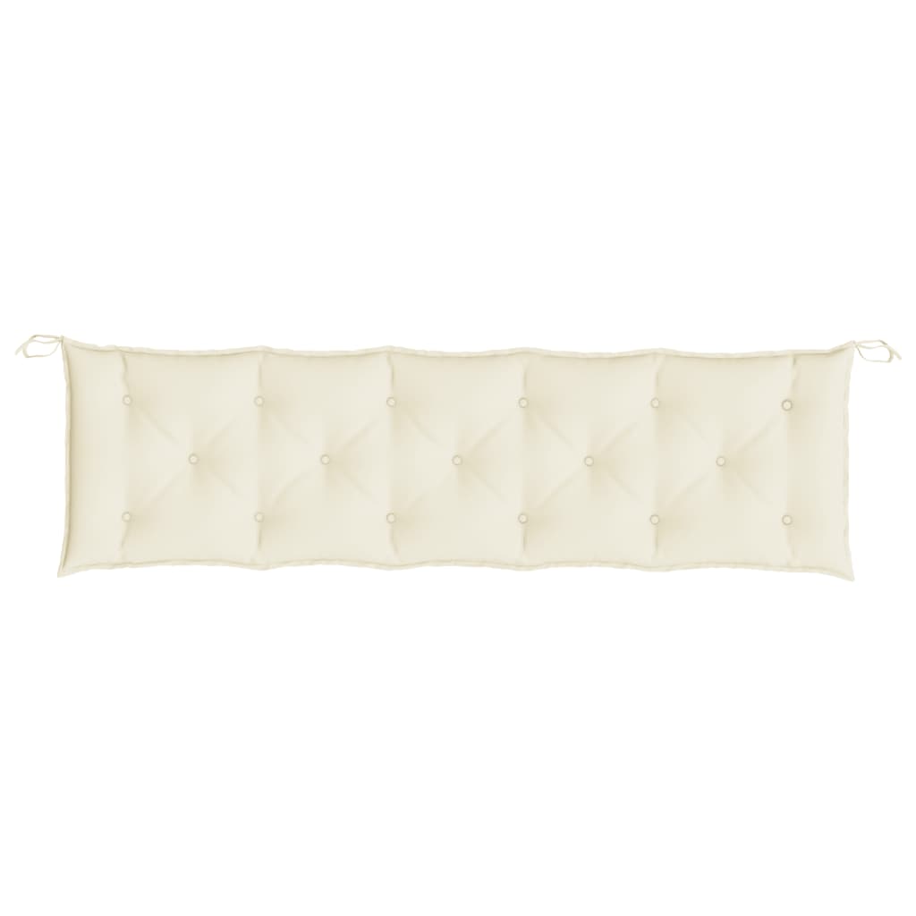 Jastuk za vrtnu klupu krem bijeli 180x50x7 cm od tkanine Oxford