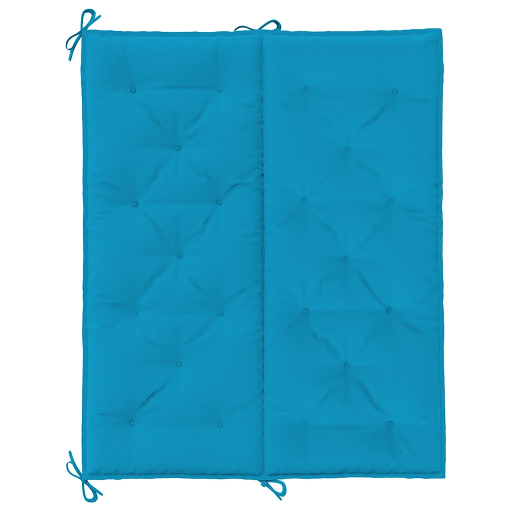 Jastuk za vrtnu klupu svjetloplavi 120x(50+50)x7 cm od tkanine