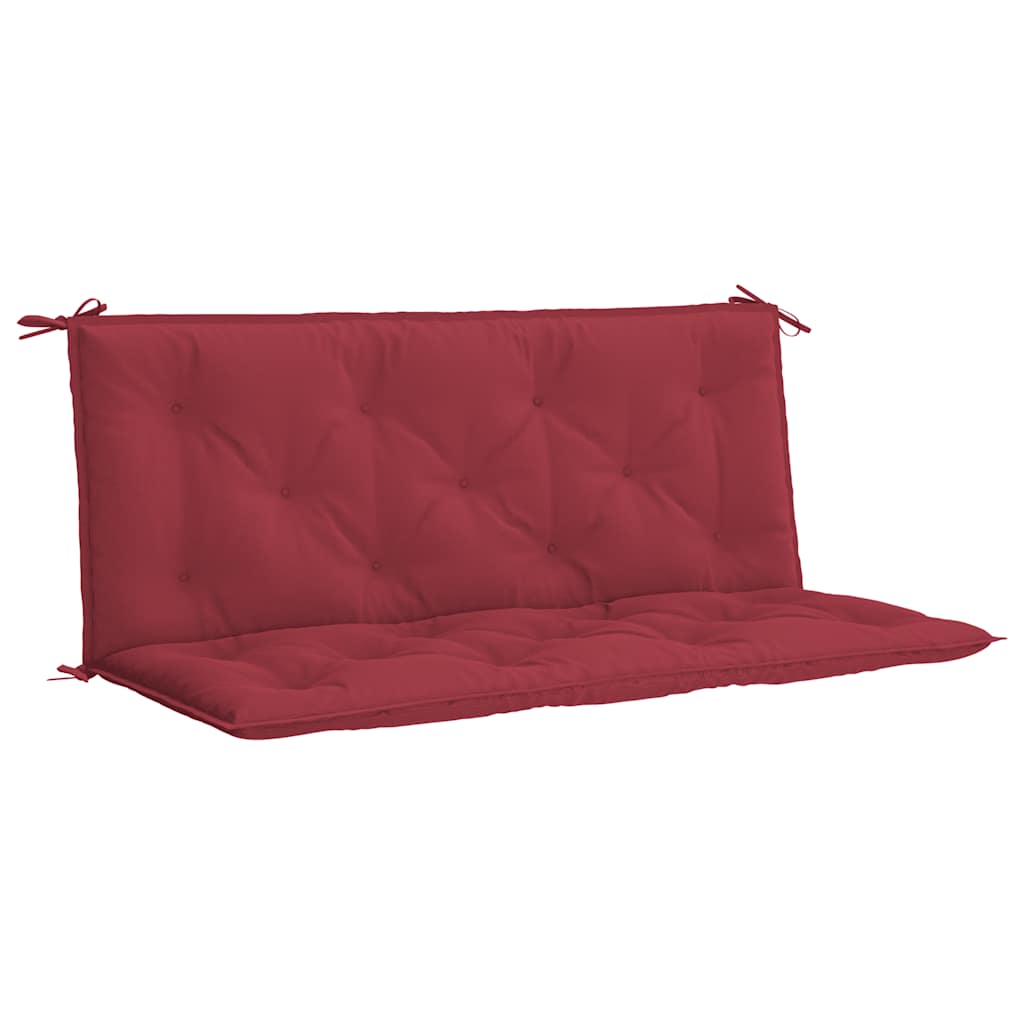 Jastuk za vrtnu klupu boja vina 120x(50+50)x7 cm tkanina Oxford