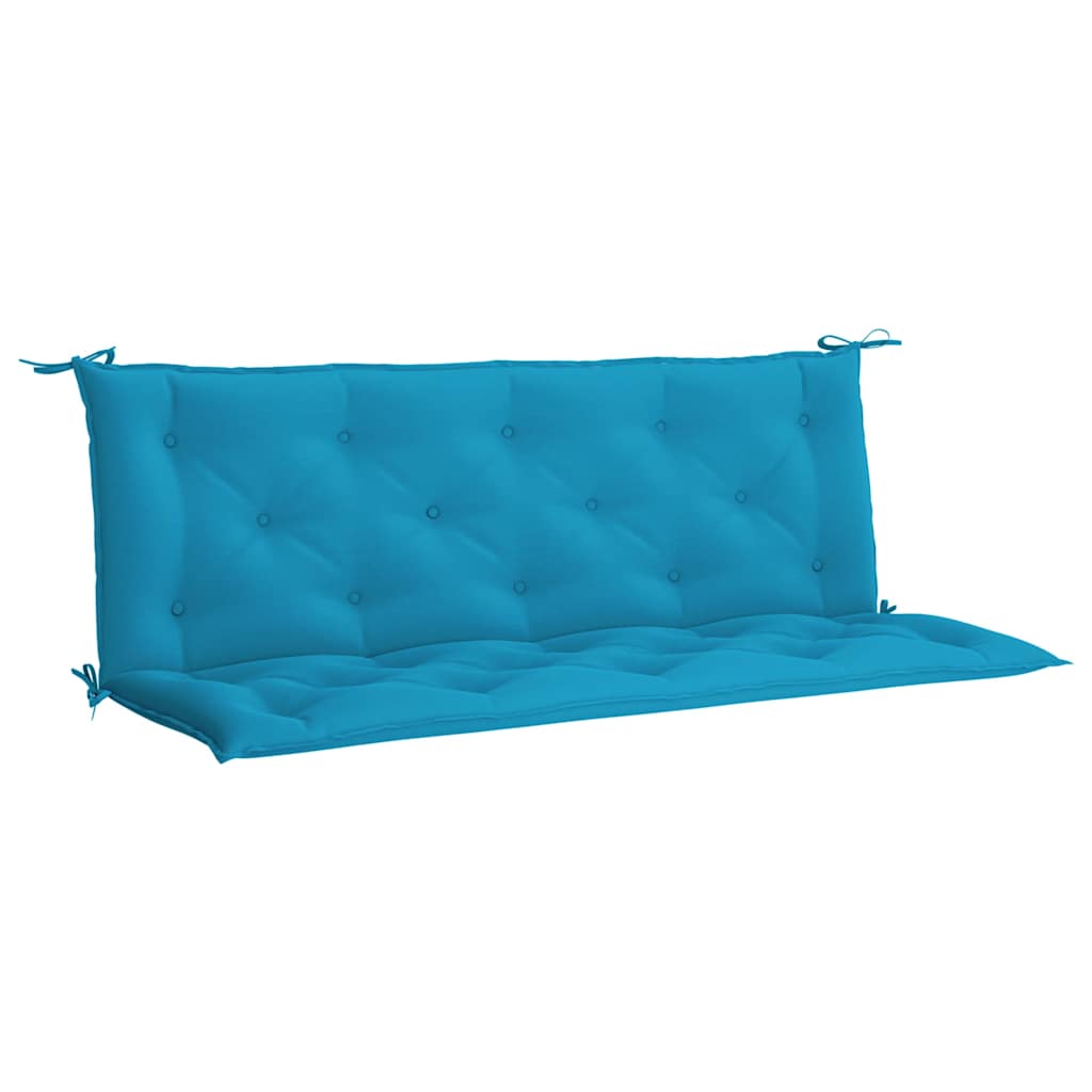 Jastuk za vrtnu klupu svjetloplavi 150x(50+50)x7 cm od tkanine