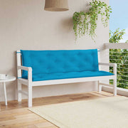Jastuk za vrtnu klupu svjetloplavi 150x(50+50)x7 cm od tkanine