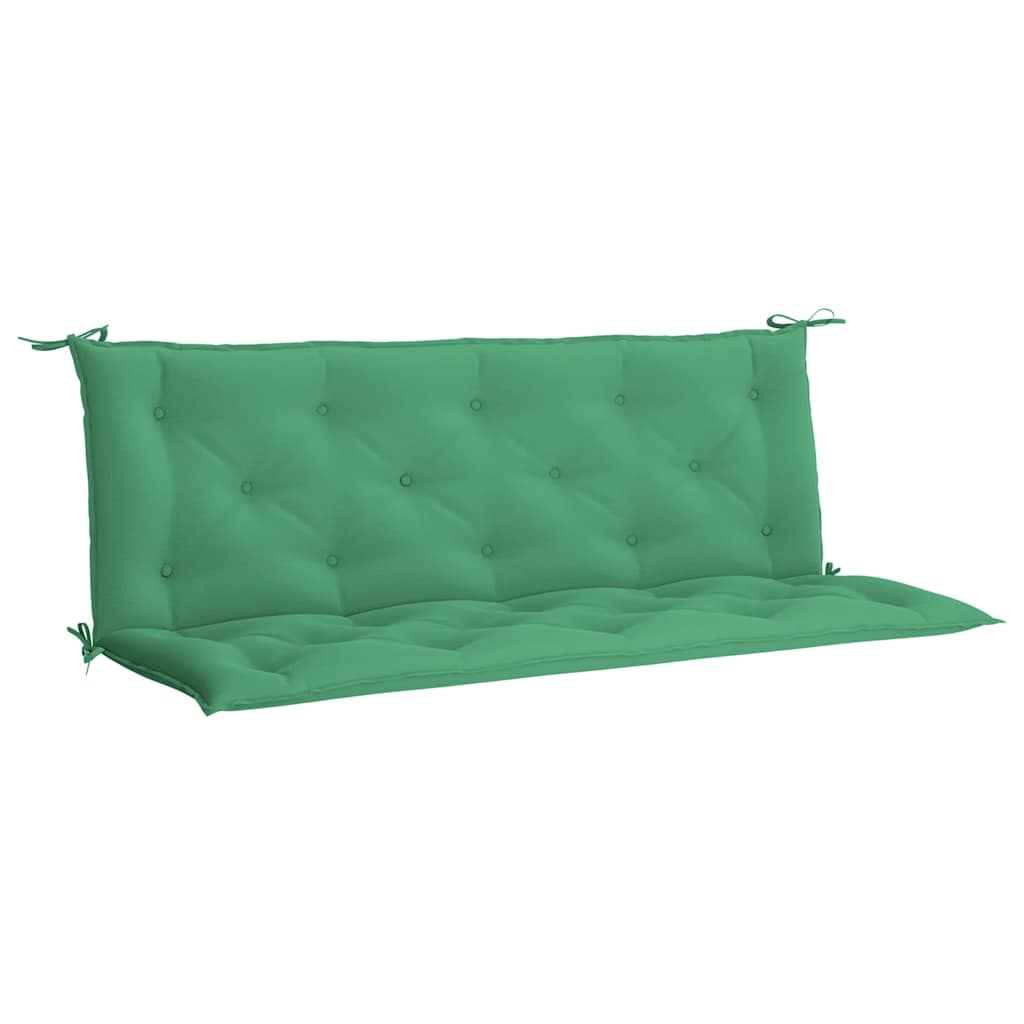 Jastuk za vrtnu klupu zeleni 150x(50+50)x7 cm od tkanine Oxford