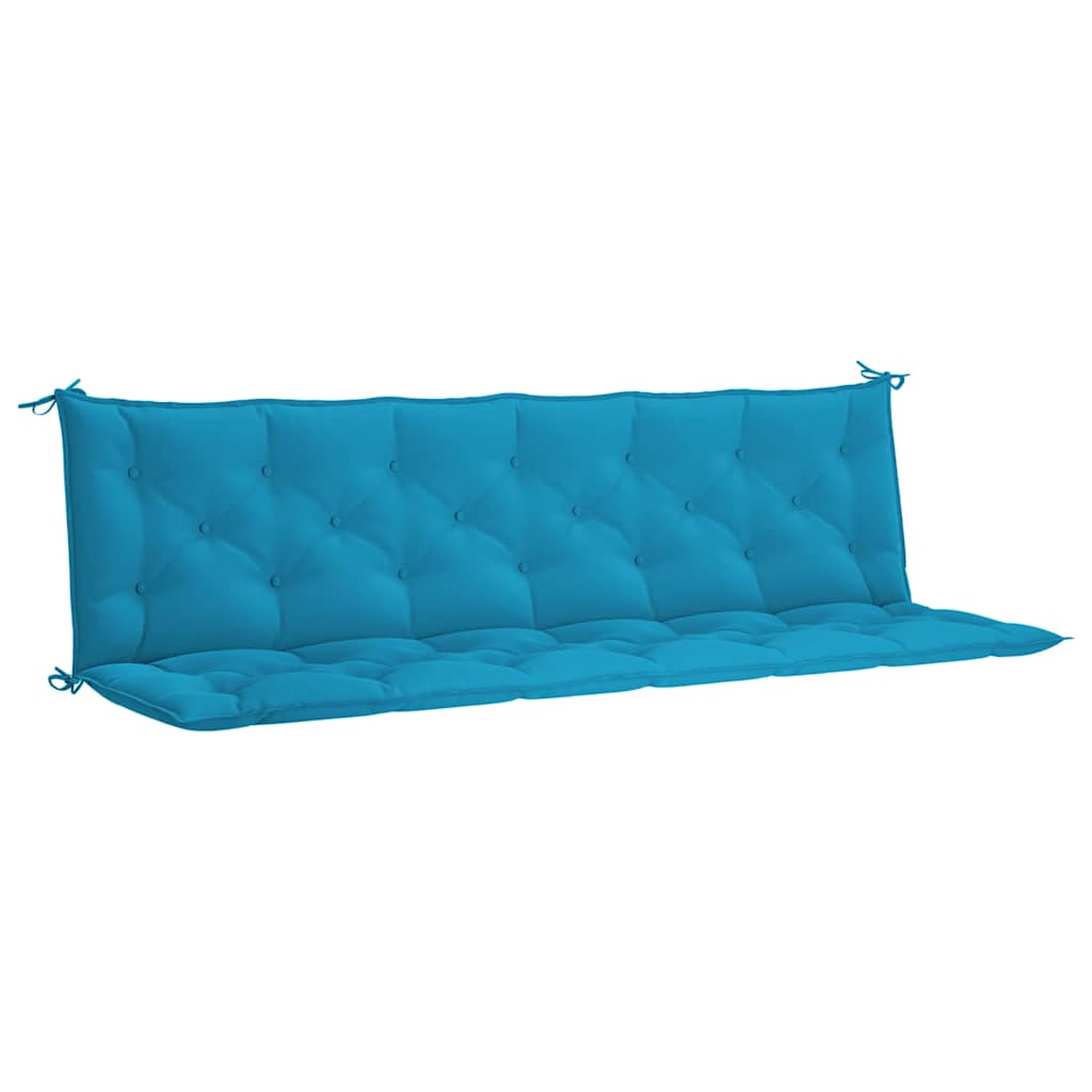 Jastuk za vrtnu klupu svjetloplavi 200x(50+50)x7 cm od tkanine
