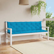 Jastuk za vrtnu klupu svjetloplavi 200x(50+50)x7 cm od tkanine