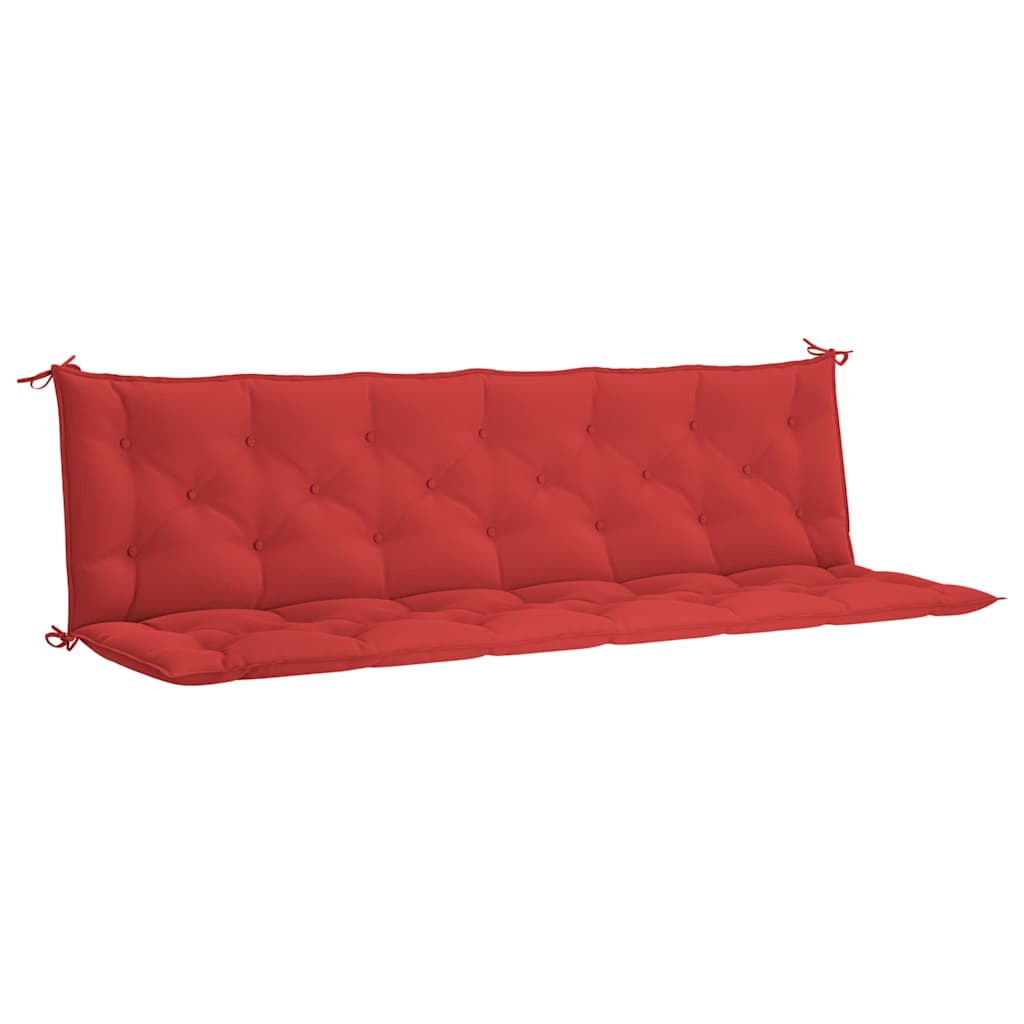 Jastuk za vrtnu klupu crveni 200x(50+50)x7 cm od tkanine Oxford
