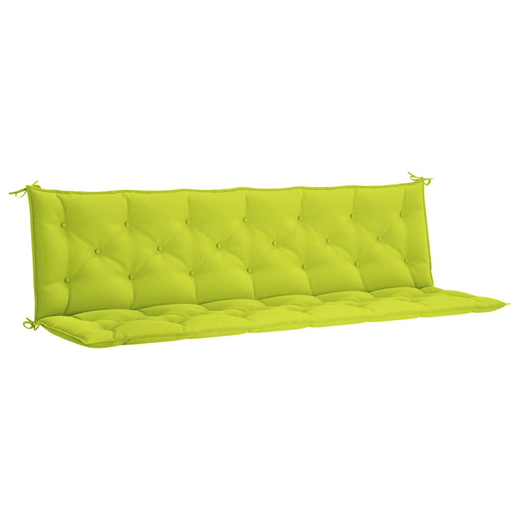 Jastuk za vrtnu klupu jarkozeleni 200x(50+50)x7 cm od tkanine