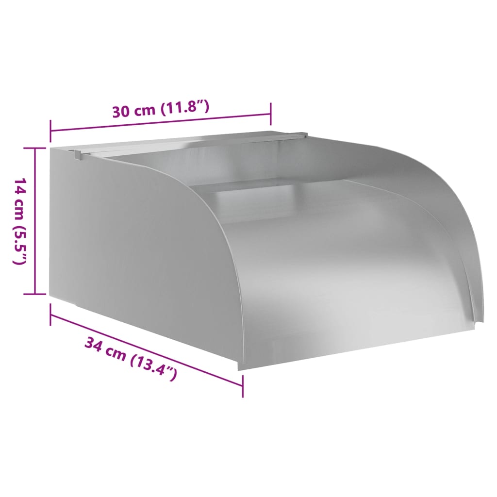 Vodopad s LED svjetlima 30 x 34 x 14 cm nehrđajući čelik 304